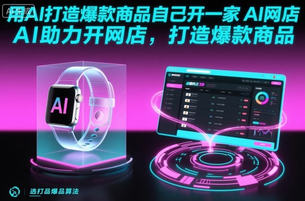 用AI打造爆款商品自己开一家AI网店，AI助力开网店，打造爆款商品-九零网创