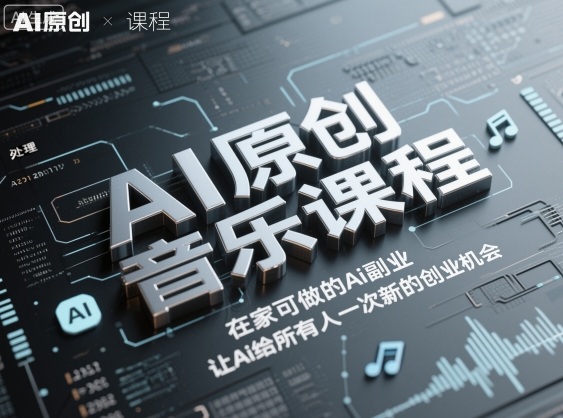 AI原创音乐课程，在家可做的Ai副业，让Ai给所有人一次新的创业机会-九零网创
