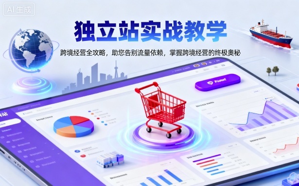 独立站实战教学，跨境经营全攻略，助您告别流量依赖，掌握跨境经营的终极奥-九零网创