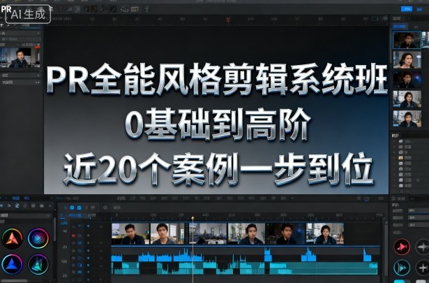 PR全能风格剪辑系统班，0基础到高阶，近20个案例一步到位-九零网创