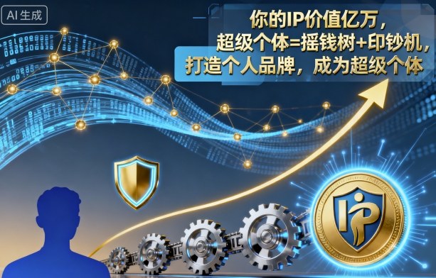 你的IP价值亿万，超级个体=摇钱树+印钞机，打造个人品牌，成为超级个体-九零网创