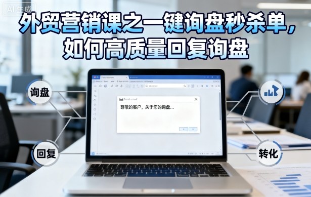 外贸营销课之一键询盘秒杀单，如何高质量回复询盘-九零网创