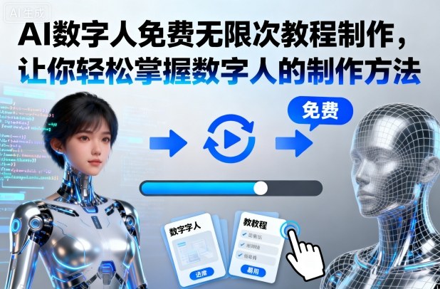 AI数字人免费无限次教程制作，让你轻松掌握数字人的制作方法-九零网创