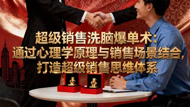 超级销售洗脑爆单术:通过心理学原理与销售场景结合,打造超级销售思维体系-九零网创