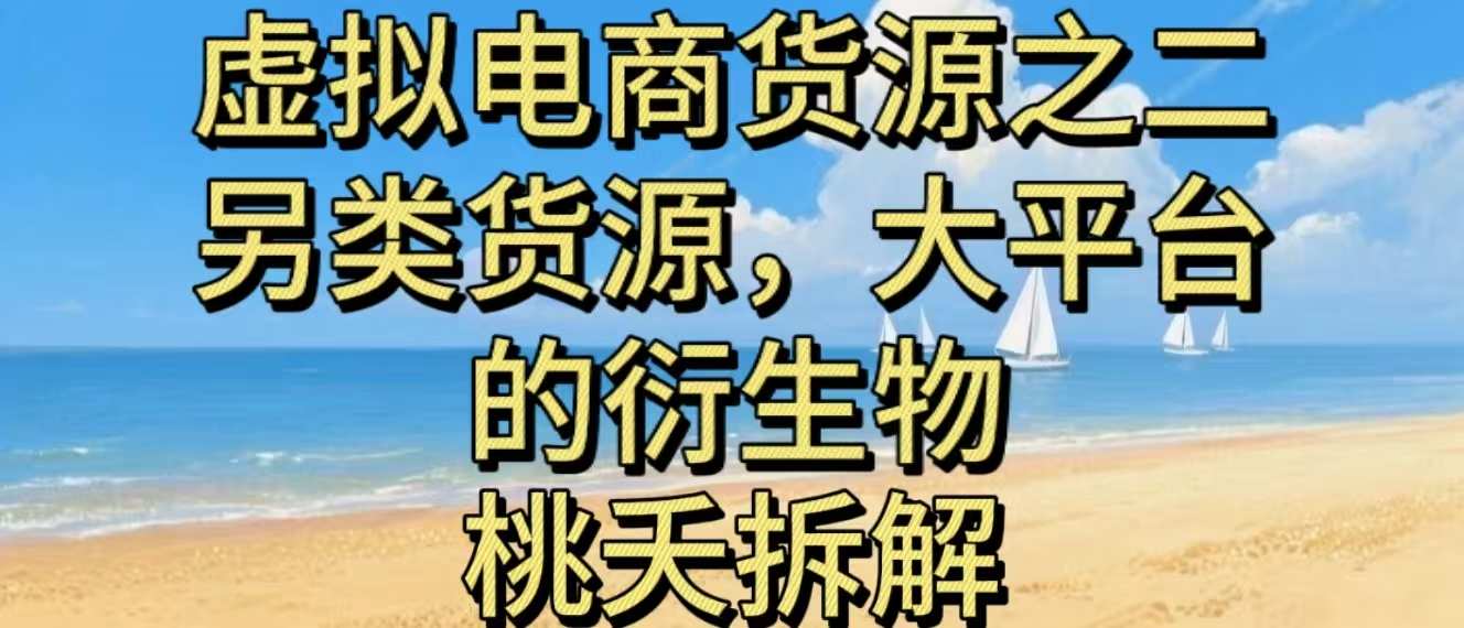 虚拟电商之二—另类的货源，大平台的衍生物-九零网创