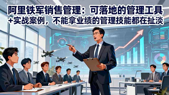 阿里铁军销售管理：可落地的管理工具+实战案例，不能拿业绩的管理都在扯淡-九零网创