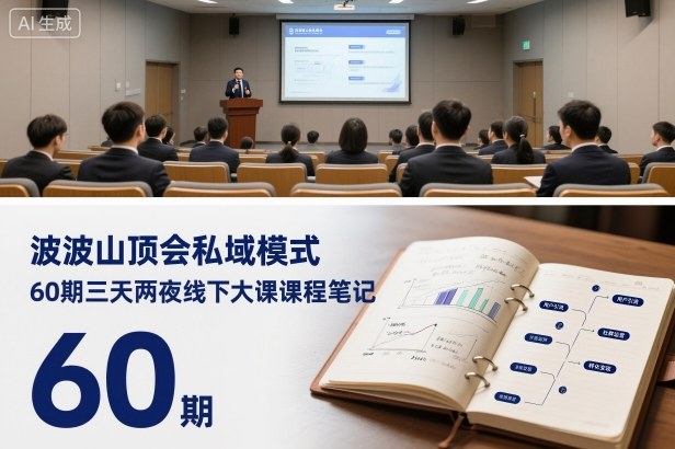 波波山顶会私域模式60期三天两夜线下大课课程笔记(文档)-九零网创