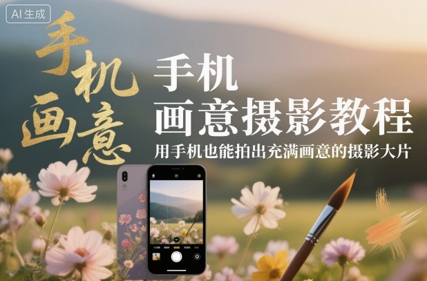 手机画意摄影教程，用手机也能拍出充满画意的摄影大片-九零网创