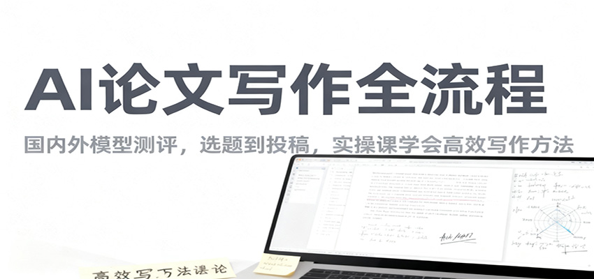 AI论文写作全流程，国内外模型测评，选题到投稿，实操课学高效写作方法-九零网创