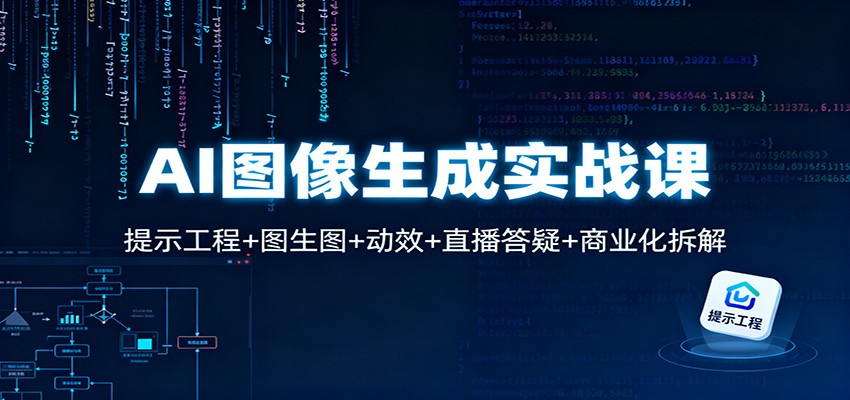 AI图像生成实战课：提示工程+图生图+动效+直播答疑+商业化拆解-九零网创
