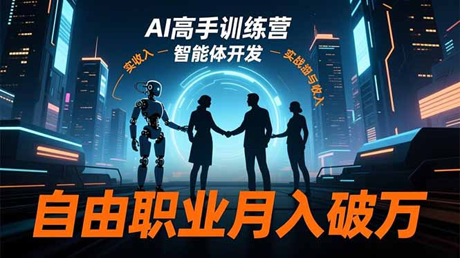 AI高手训练营3.0，ChatGPT，Midjourney，智能体开发，自由职业月入破万-九零网创