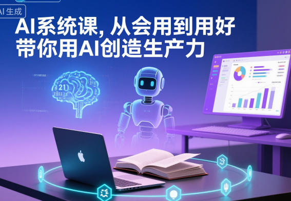 AI系统课，从会用到用好，带你用AI创造生产力-九零网创