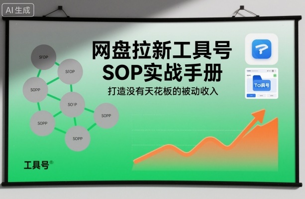 网盘拉新工具号SOP实战手册，打造没有天花板的被动收入-九零网创