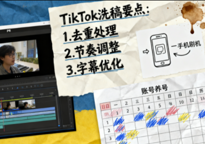 TikTok洗稿剪辑全流程课-九零网创