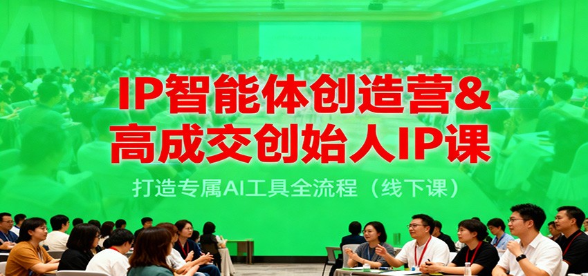 IP智能体创造营&高成交创始人IP课，打造专属AI工具全流程(线下课)-九零网创