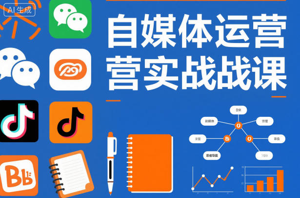 自媒体运营实战课，掌握一套系统的自媒体运营底层方法论，成为优秀的内容创作者-九零网创