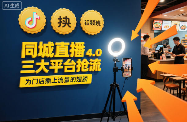 同城直播实操班4.0，三大平台抢流，为门店插上流量的翅膀-九零网创