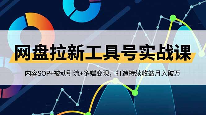 网盘拉新工具号实战课，内容SOP+被动引流+多端变现，打造持续收益月入破万-九零网创