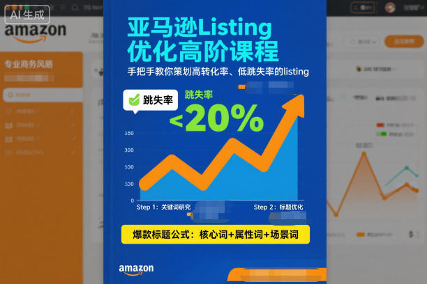 亚马逊Listing优化高阶课程，手把手教你策划高转化率、低跳失率的listing-九零网创