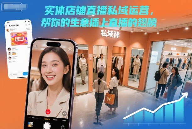 实体店铺直播私域运营，帮你的生意插上直播的翅膀-九零网创