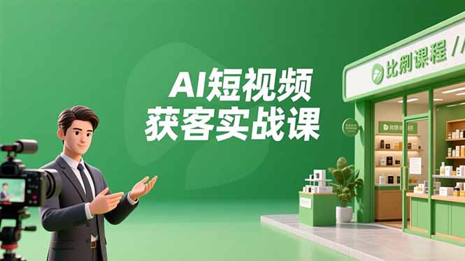 AI短视频获客实战课，数字人创作、实体行业应用、精准引流，30天获取客源月入6万+-九零网创