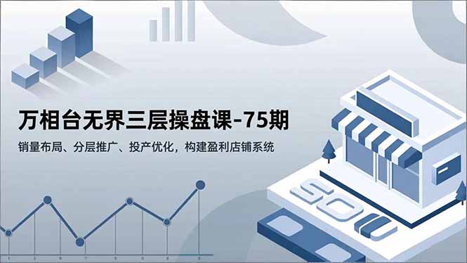 万相台无界三层操盘课-75期，销量布局、分层推广、投产优化，构建盈利店铺系统-九零网创