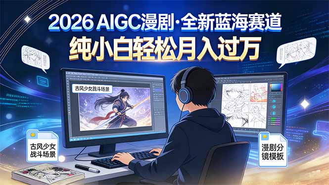 2026年全新蓝海赛道,纯小白轻松月入过万-九零网创