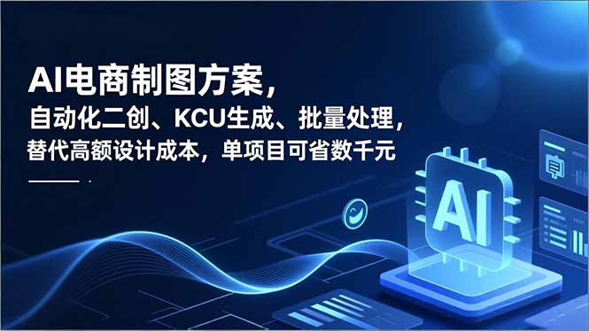 AI电商制图方案，自动化二创、SKU生成、批量处理，替代高额设计成本，单项目可省数千元-九零网创