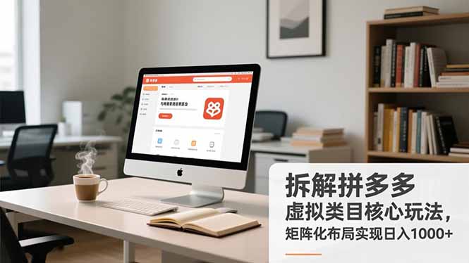 拆解拼多多虚拟类目核心玩法，矩阵化布局实现日入1000+-九零网创