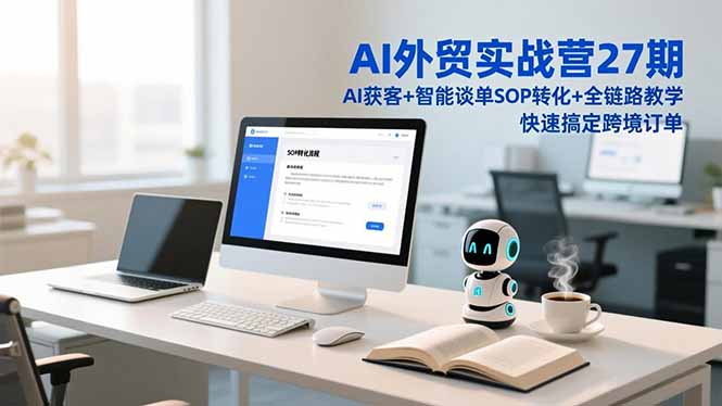 AI外贸实战营27期，AI获客+智能谈单+SOP转化+全链路教学，快速搞定跨境订单-九零网创