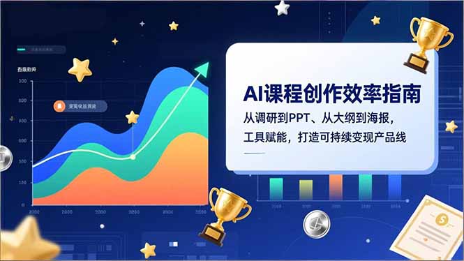 AI课程创作效率指南，从调研到PPT、从大纲到海报，工具赋能，打造可持续变现产品线-九零网创
