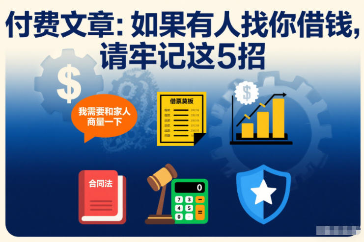 付费文章：如果有人找你借钱，请牢记这5招-九零网创