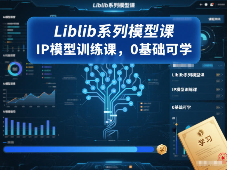 Liblib系列模型课，IP模型训练课，0基础可学-九零网创