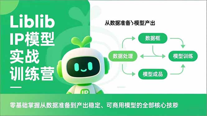 Liblib IP模型实战训练营，零基础掌握从数据准备到产出稳定、可商用模型的全部核心技能-九零网创