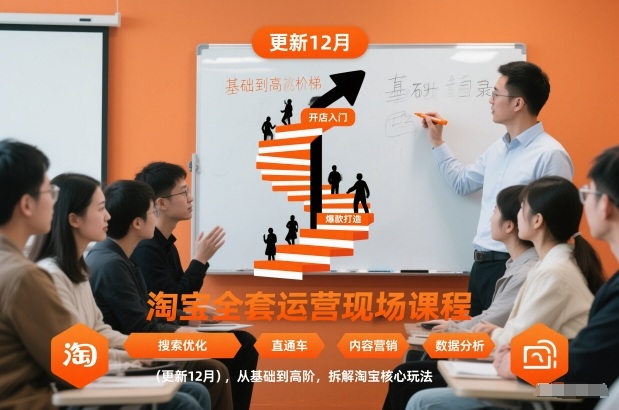 淘宝全套运营现场课程(更新12月)，从基础到高阶，拆解淘宝核心玩法-九零网创