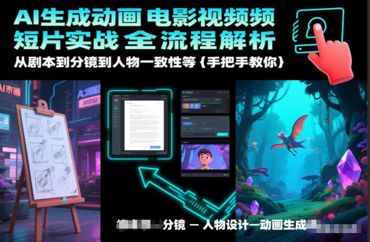 AI生成动画电影视频短片实战全流程解析，从剧本到分镜到人物一致性等手把手教你-九零网创