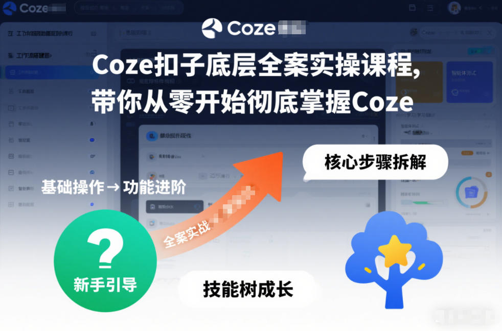 Coze扣子底层全案实操课程，带你从零开始彻底掌握Coze-九零网创