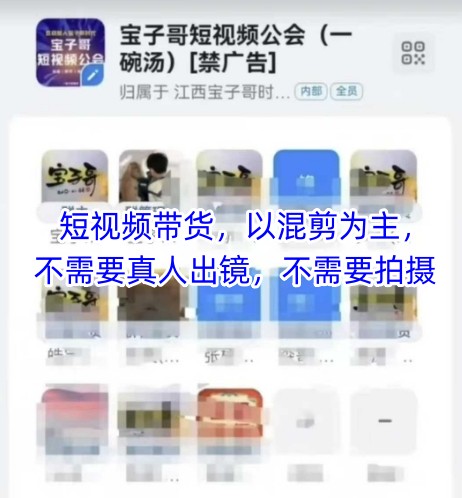 宝子哥头部团队短视频带货，以混剪为主，不需要真人出镜，不需要拍摄【更新12月】-九零网创