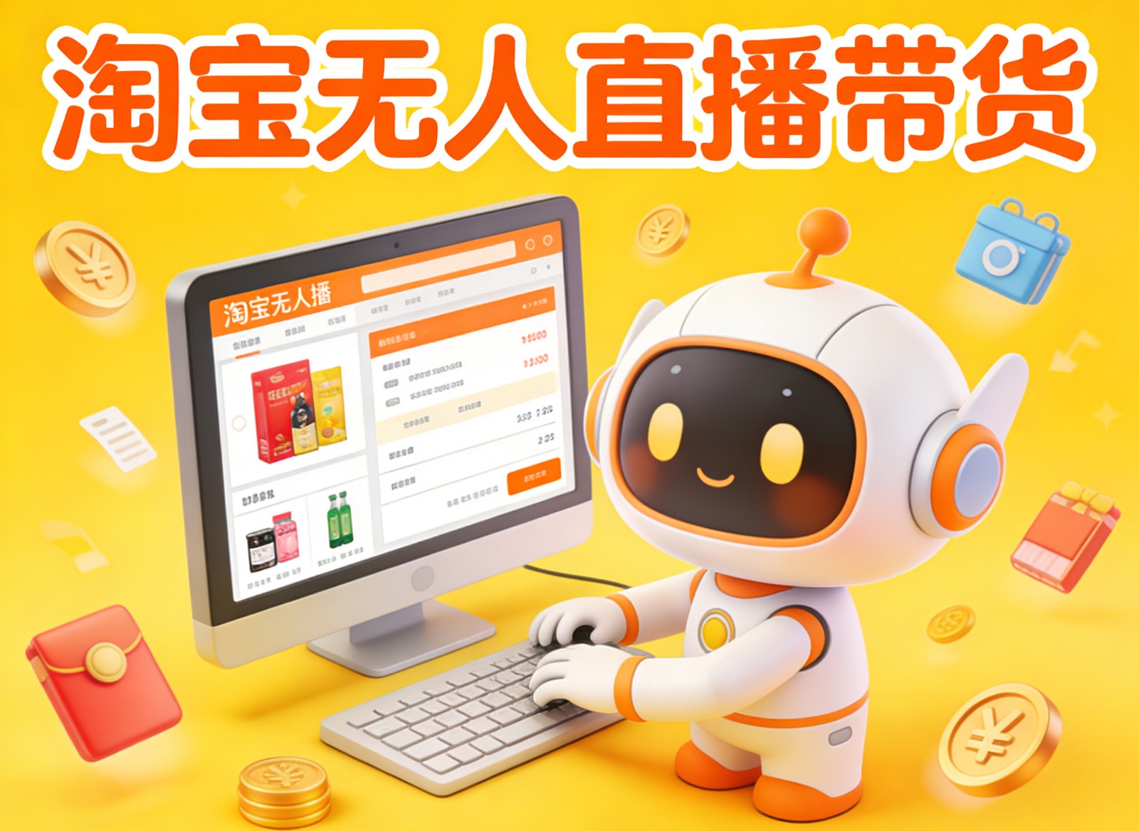 淘宝无人直播带货，24小时自动卖货，月佣金1W+，不违规不封号，不用露脸-九零网创