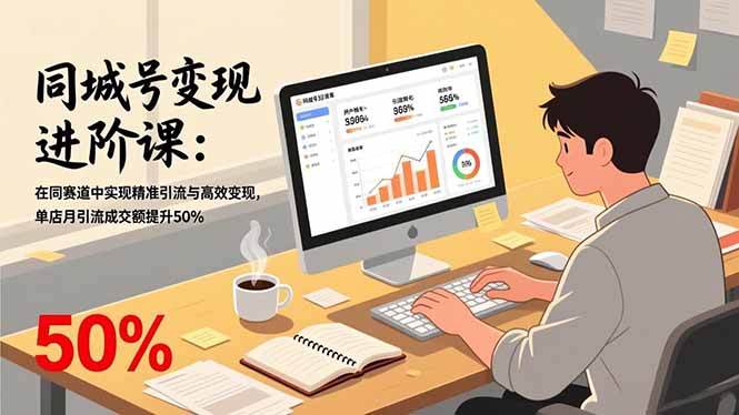 同城号变现进阶课：在同城赛道中实现精准引流与高效变现，单店月引流成交额提升50%-九零网创