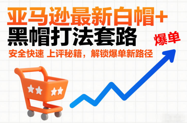 亚马逊最新白帽+黑帽打法套路，安全快速上评秘籍，解锁爆单新路径-九零网创