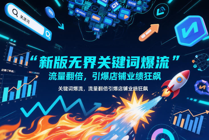 新版无界关键词爆流，流量翻倍，引爆店铺业绩狂飙-九零网创