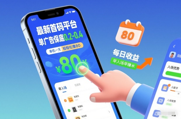 最新首码平台，单广告保底0.2-0.4，单机一天轻松撸80，早入场早賺米【揭秘】-九零网创