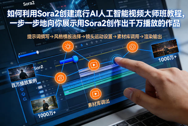如何利用Sora2创建流行AI人工智能视频大师班，一步一步地向你展示用Sora2创作出千万播放的作品-九零网创