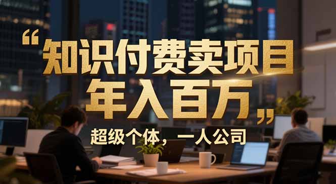 从0到年入百万：超级个体实战心得公开，个人IP×精准引流×成交系统全拆解-九零网创