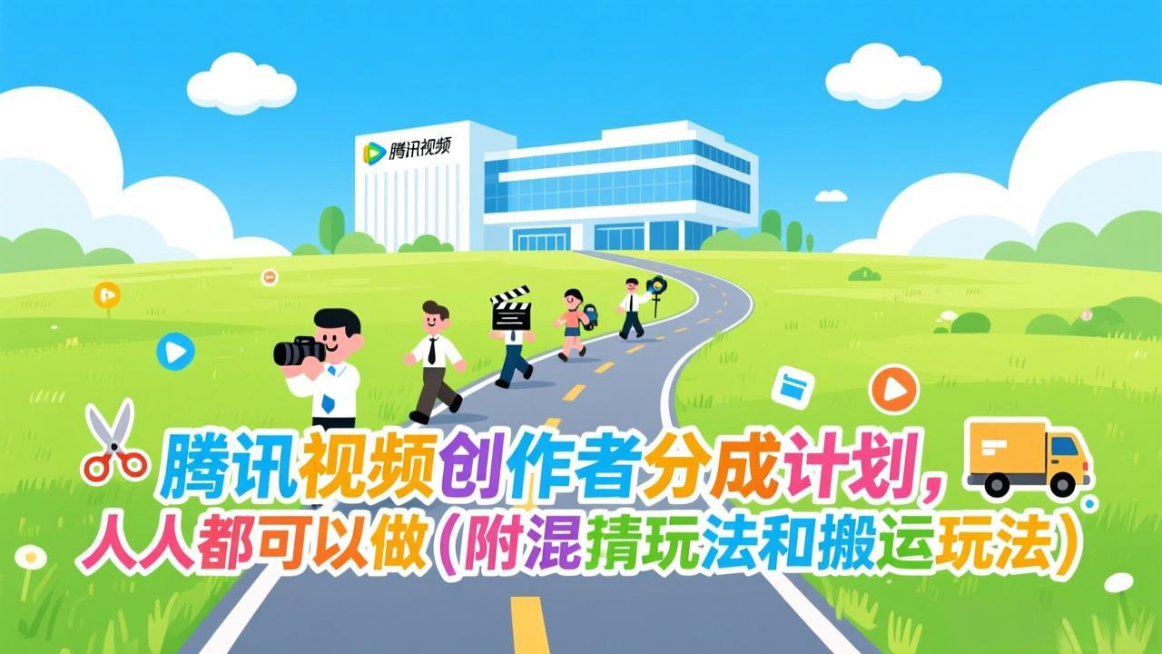 腾讯视频创作者分成计划，人人都可以做(附混剪玩法和搬运玩法-九零网创