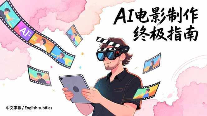 AI电影制作终极指南：从创意到成片，系统掌握智能影视全流程实战课(中英字幕-九零网创