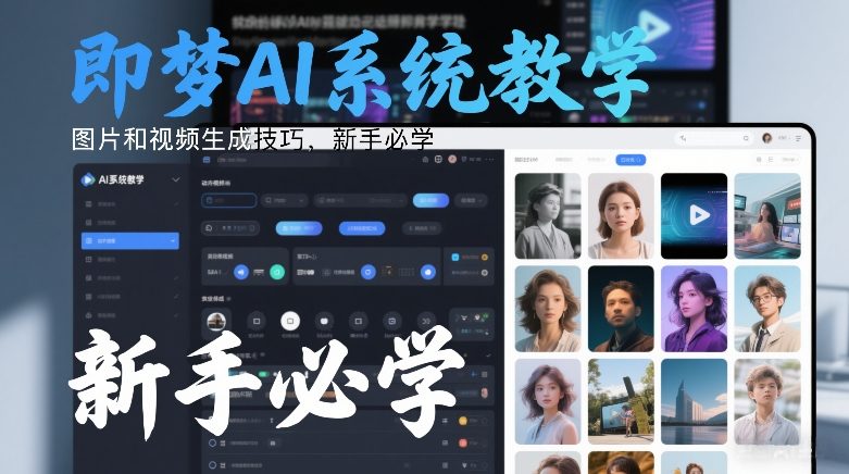 即梦AI系统教学，图片和视频生成技巧，新手必学-九零网创