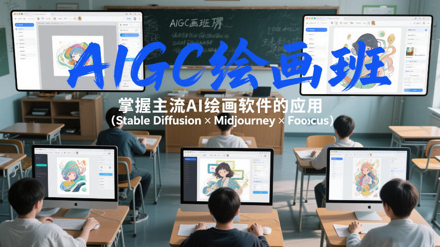 AIGC绘画班，掌握主流Ai绘画软件的应用(Stable Diffusion x Midjourney x Fooocus)-九零网创