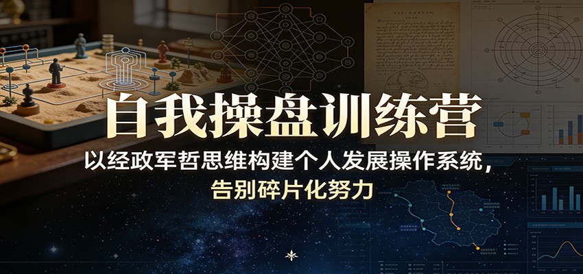 自我操盘训练营：以经政军哲思维构建个人发展操作系统，告别碎片化努力-九零网创